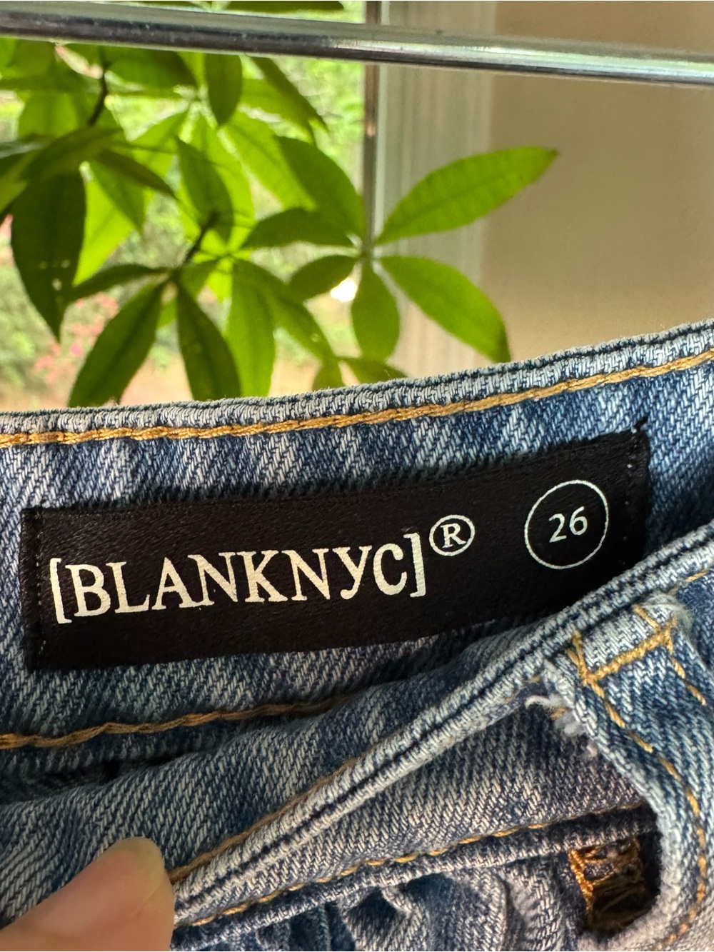 Blank NYC Light Wash Denim Pleated Gathered Waistband Mini Skirt - Picture 2 of 7